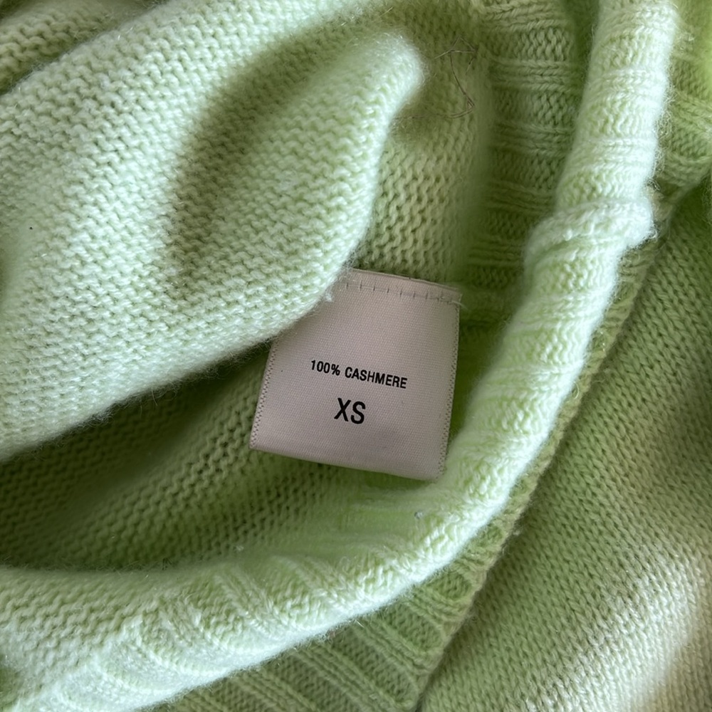 Elyse Walker Lime Green Cashmere Cardigan - Picture 4 of 4